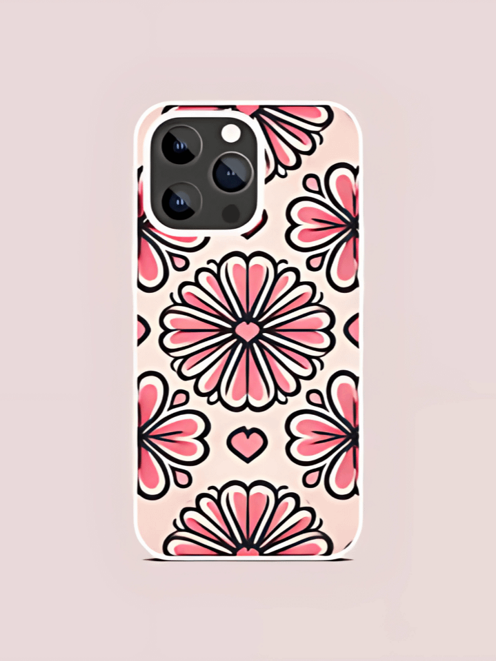 Slim Phone Case Design PNG – Elegant Red Hearts Theme – Minimalist Sublimation Art – High-Quality Instant Download (300 DPI) product image (1)
