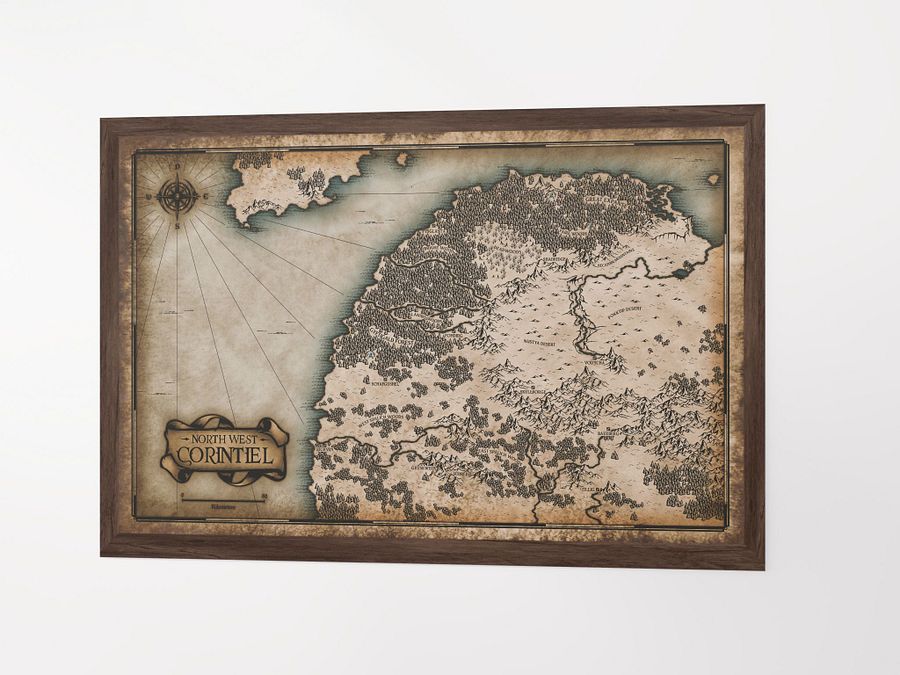 North West Corintiel Map Poster product image (1)