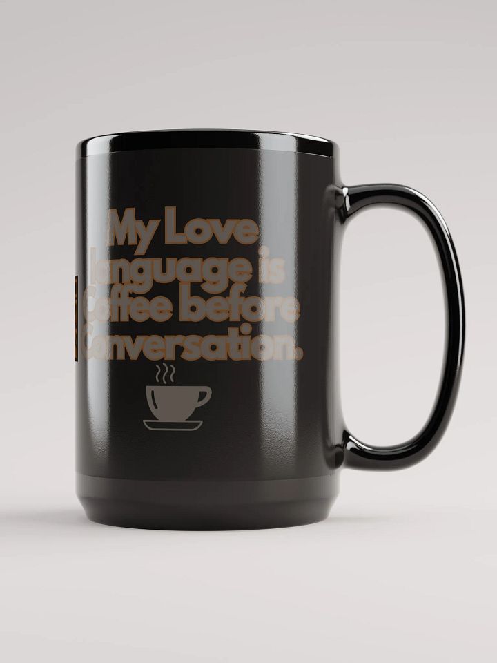 Cellar 8T Coffee - Love Language - Gloss Black Mug product image (1)