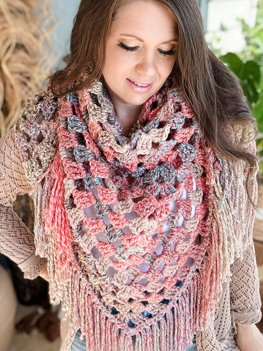 Shimmer Triangle Shawl Crochet Pattern product image (1)