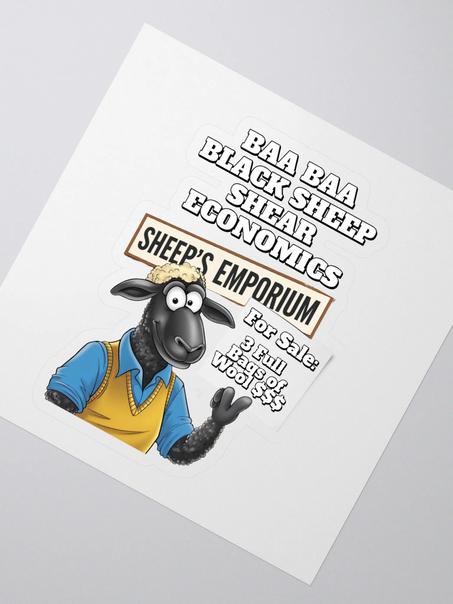 Baa Baa Black Sheep - The Entrepreneur - Funny Sticker product image (2)