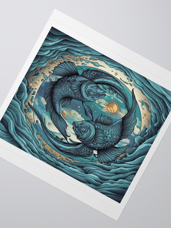 Exclusive Pisces Yin-Yang Fish Sticker - Perfect for Astrology Lovers! product image (4)