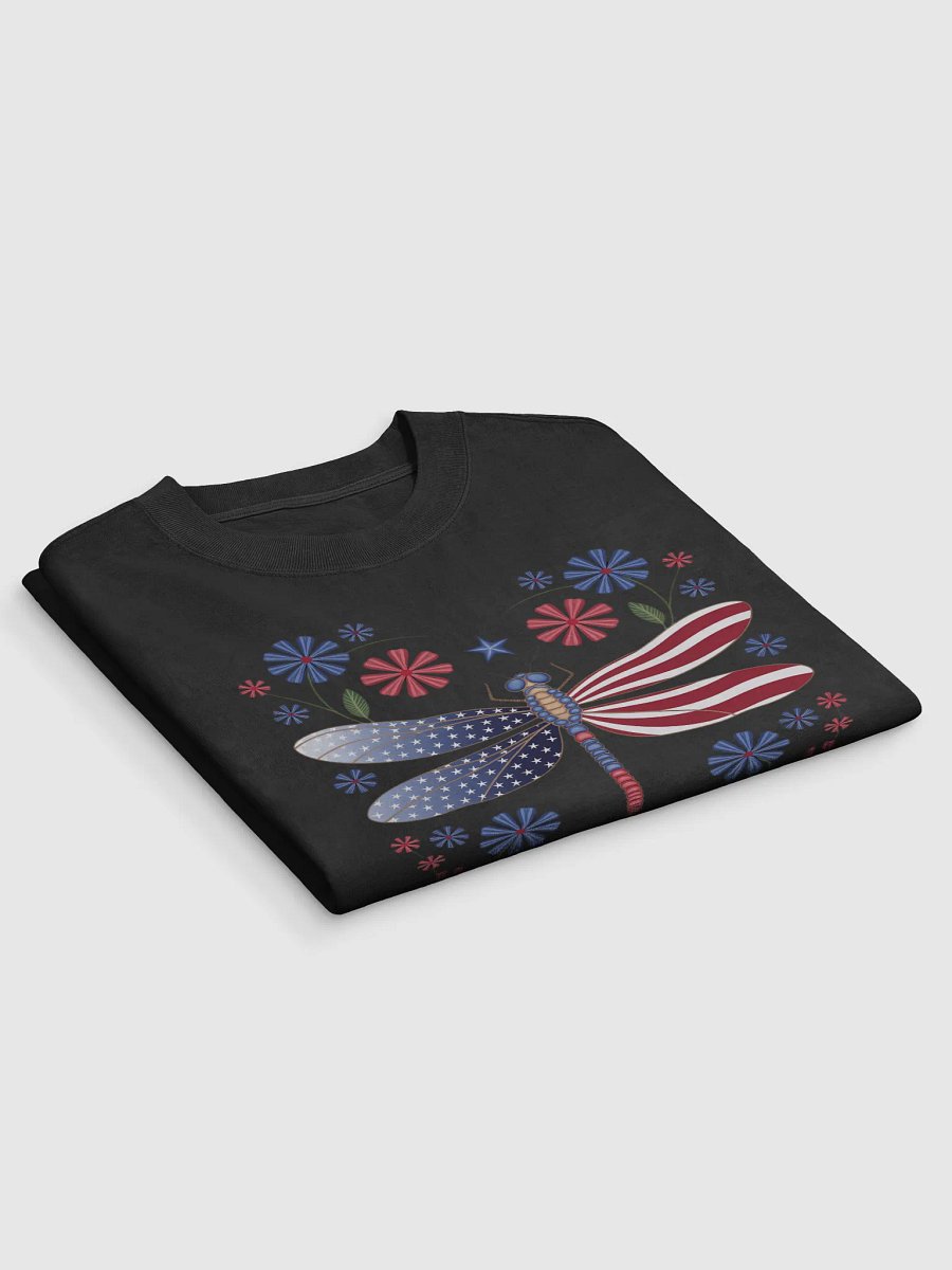 Party Like It’s 1776 T-Shirt - Patriotic Dragonfly American Flag Design product image (9)