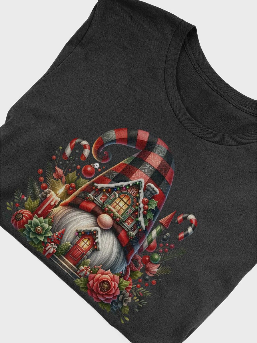 Christmas Festive Tee Shirt Bella Canvas Whimsical Gnome product image (10)
