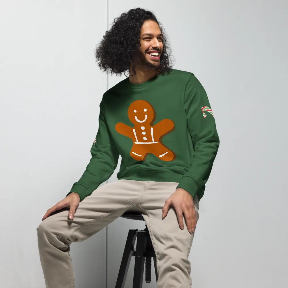 Smiley Gingerbread Man Organic Sweatshirt product image (11)