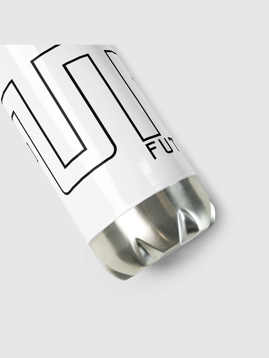 White FUTR Logo Stainless Steel Water Bottle product image (5)