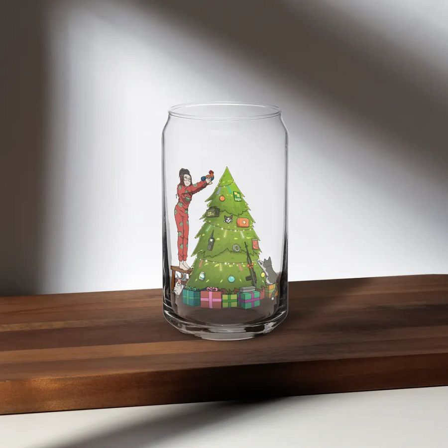 Christmas Edition Can shaped glass product image (5)