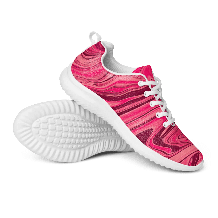 Women's Athletic Shoes - Shades of Magenta Pink Digital Fluid Art product image (6)