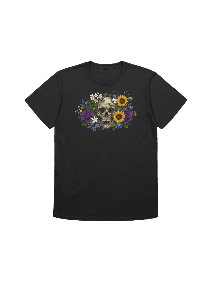 Memento Mori Floral Skull T-Shirt product image (2)