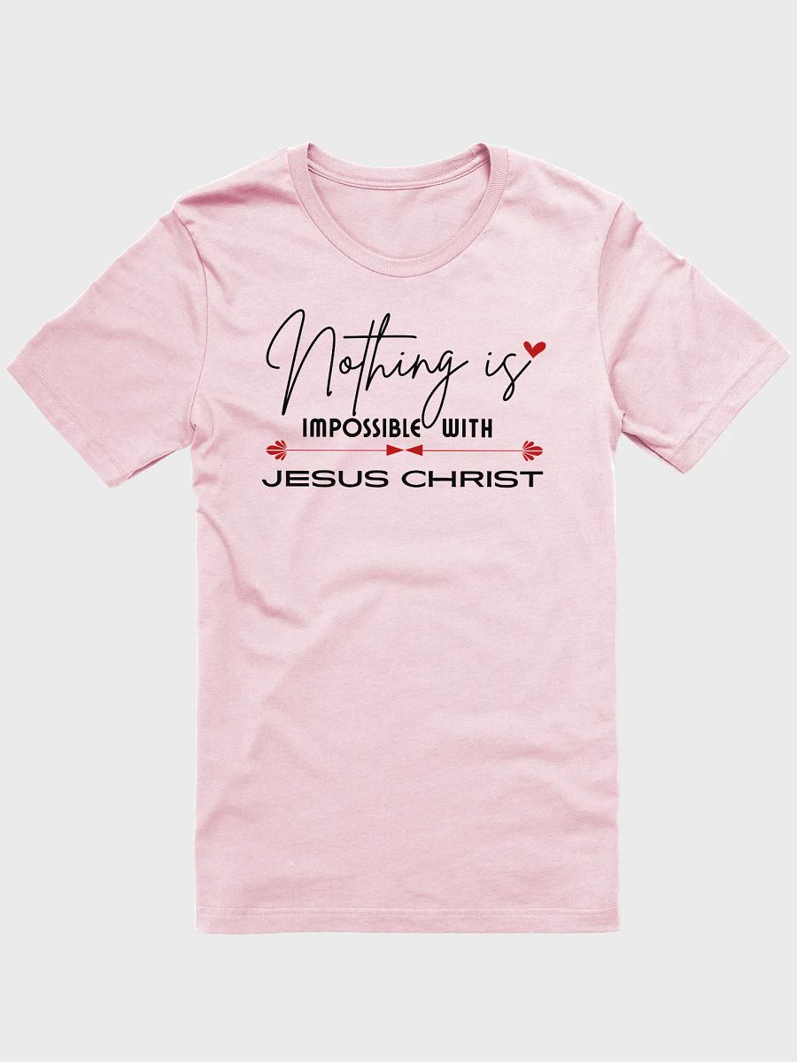 Nothing Is Impossible With Jesus Christ Bella T-Shirt - Light product image (3)