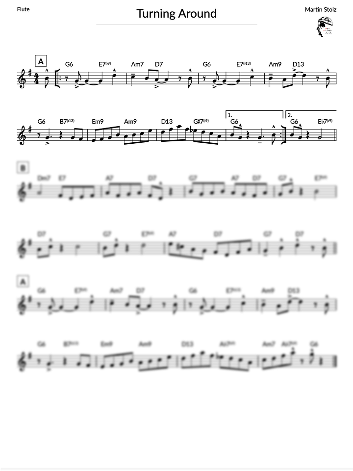 Turning Around - Flute (Exercise 6 Jazz Studies) product image (2)