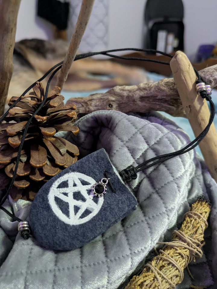 Pentagram Protection Pouch Necklace product image (1)