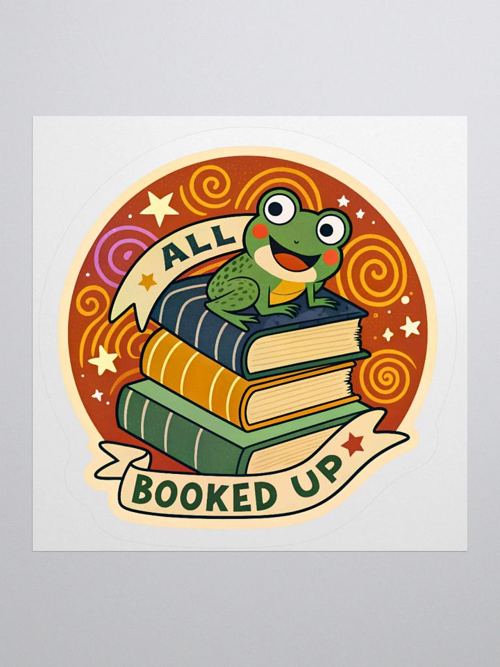 Froggy Bookworm Kiss Cut Stickers product image (1)