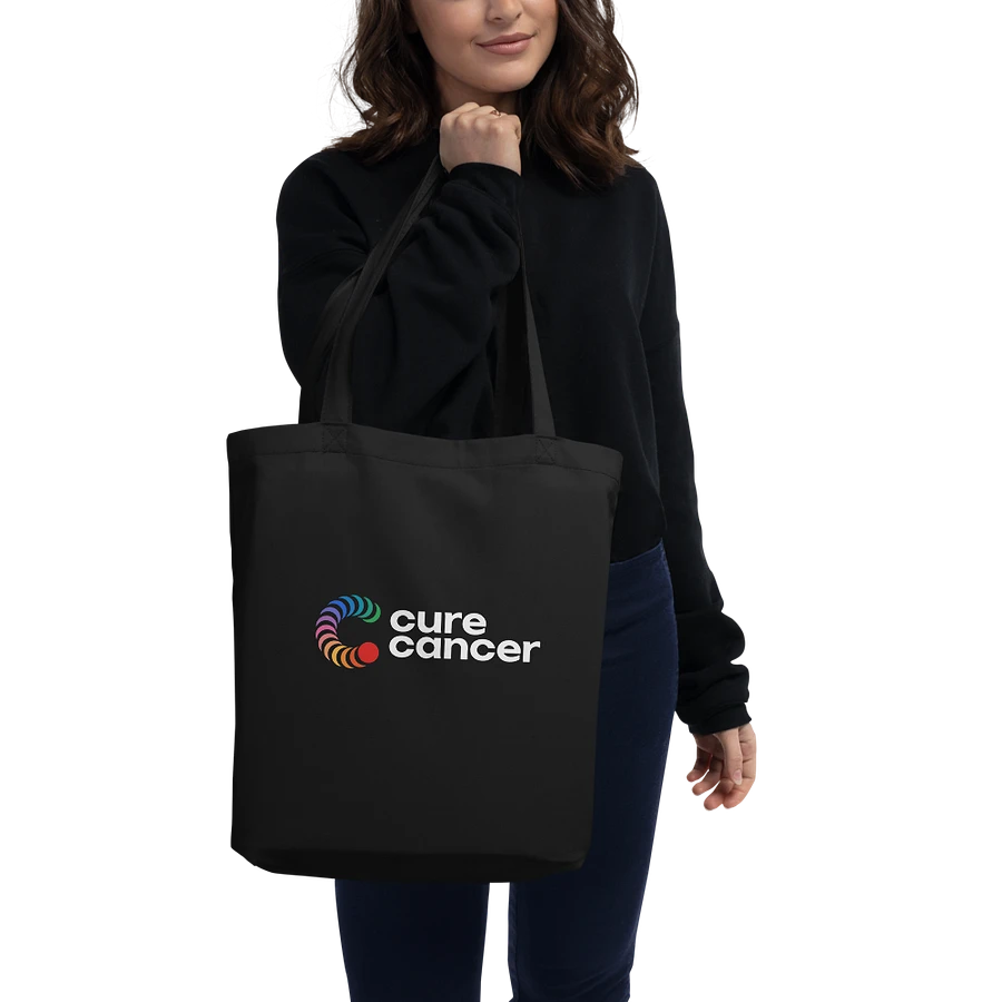 Cure Cancer | Logo Eco-Friendly Statement Tote - Black product image (2)