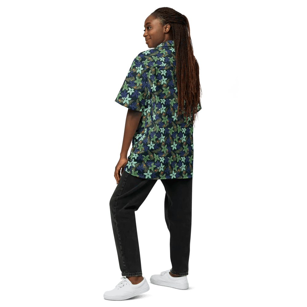Midnight Tropical Floral Hawaiian Shirt product image (12)