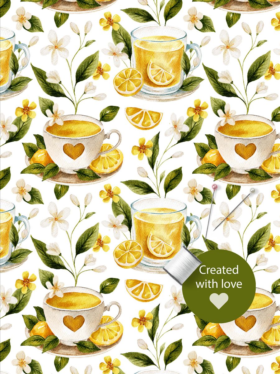 Lemon Tea Seamless Patterns product image (2)