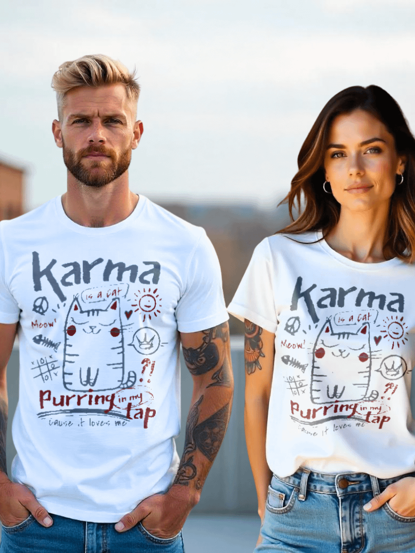 Karma is a Cat | Unisex Bella+Canvas Supersoft T-Shirt product image (1)