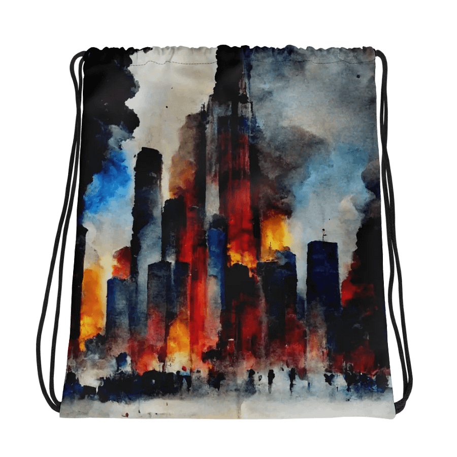 Inferno City All-Over Drawstring Bag product image (1)