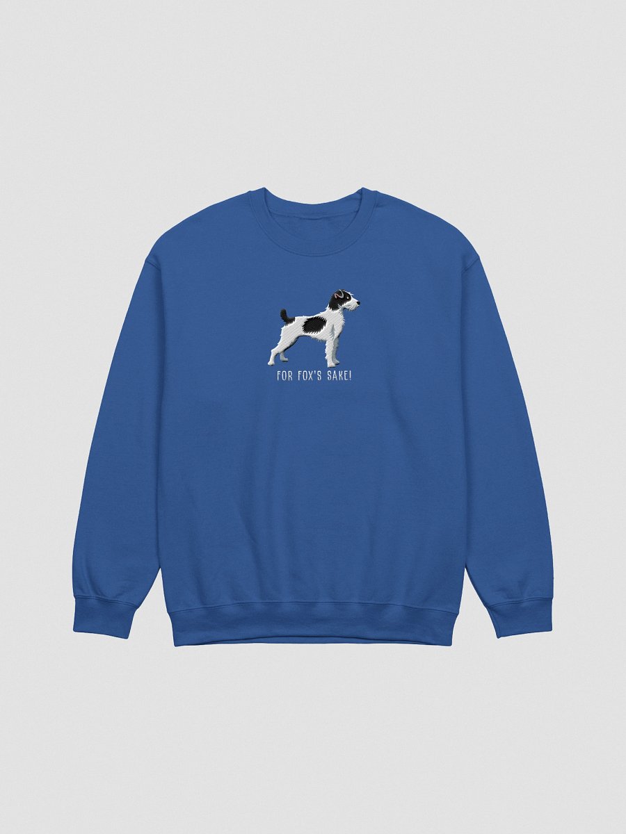 For Fox's Sake! Sweatshirt (Embroidered) of a Parson Russell Terrier(Black & White) product image (7)