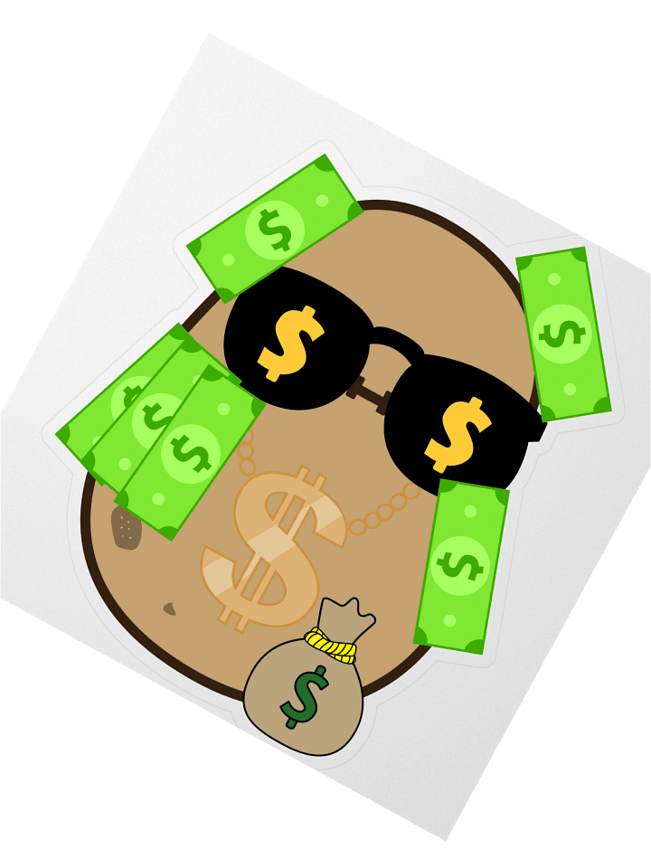 Money Rain - Potato Sticker product image (2)