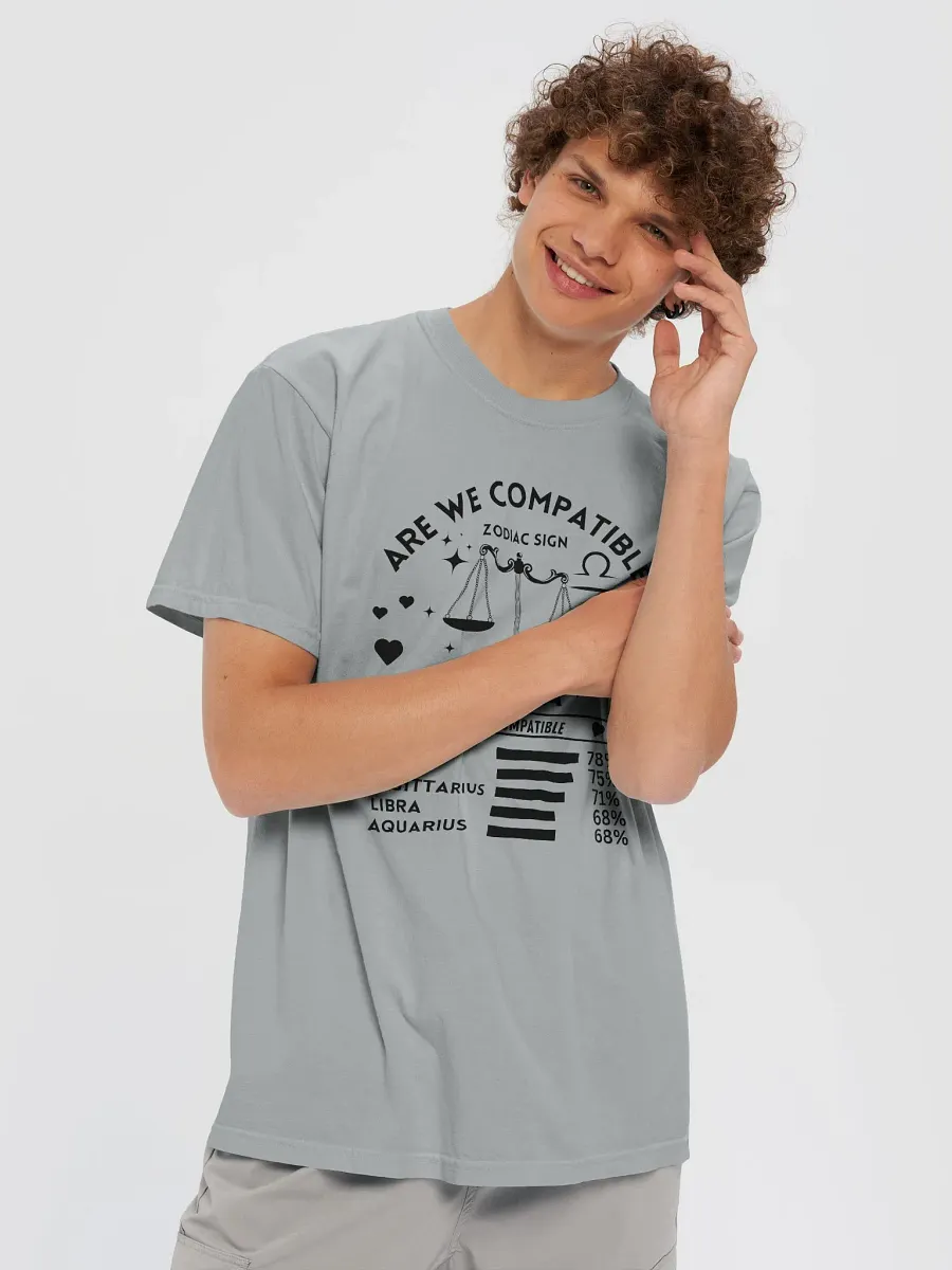 Libra Zodiac Sign Romantic Compatibility T-Shirt - Light Comfort Colors 1717 product image (88)