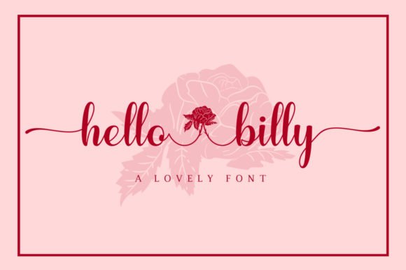 Hello Billy | Lovely Script Font product image (1)
