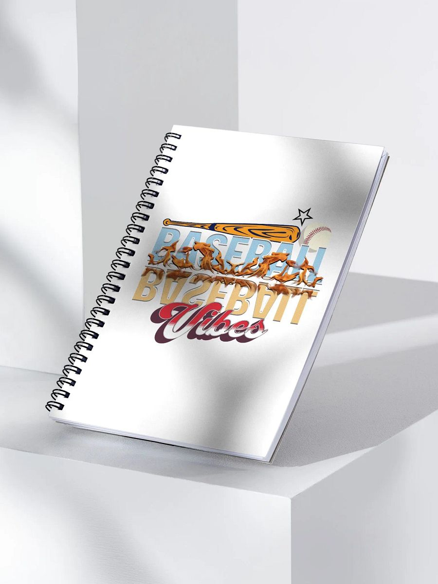 Baseball Flaming Vibes Spiral Notebook product image (2)