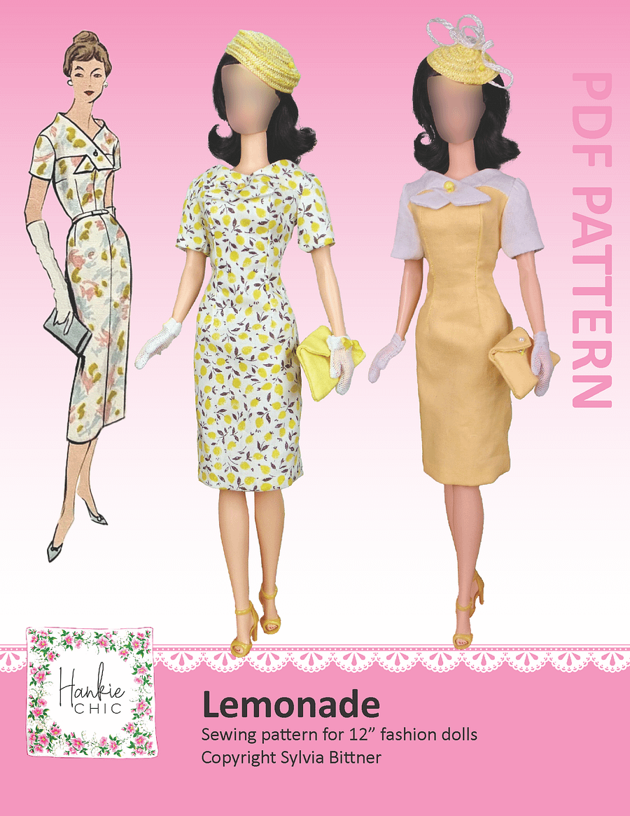 Lemonade sewing pattern for 12" fashion dolls product image (1)
