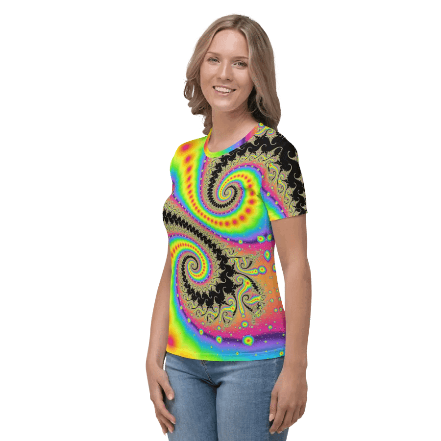 Fractal women's T-shirt - Pink Lemonade and Candy Twists product image (4)