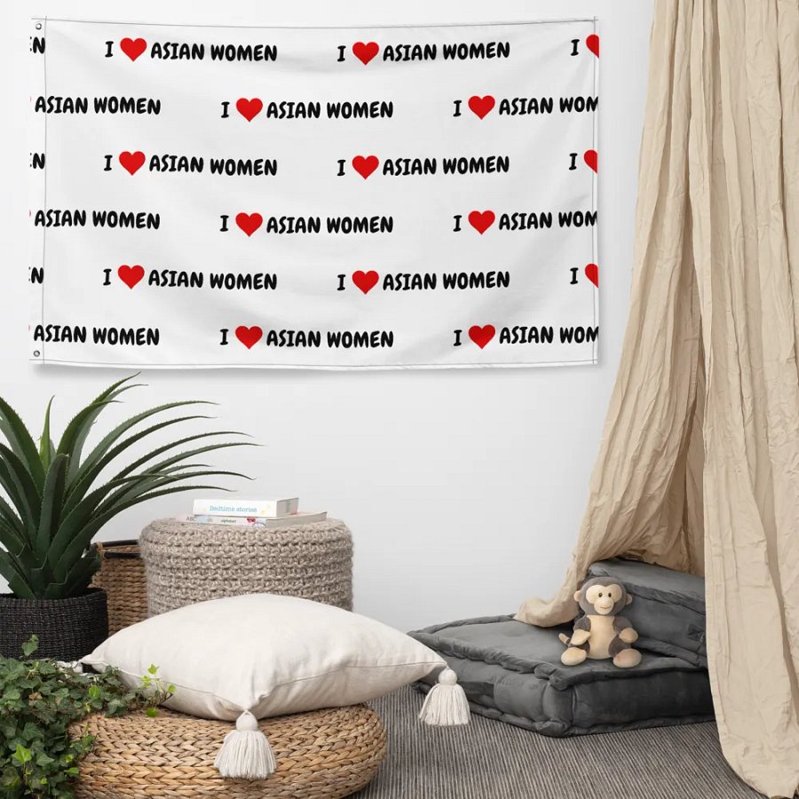 I <3 ASIAN WOMEN Flag product image (5)