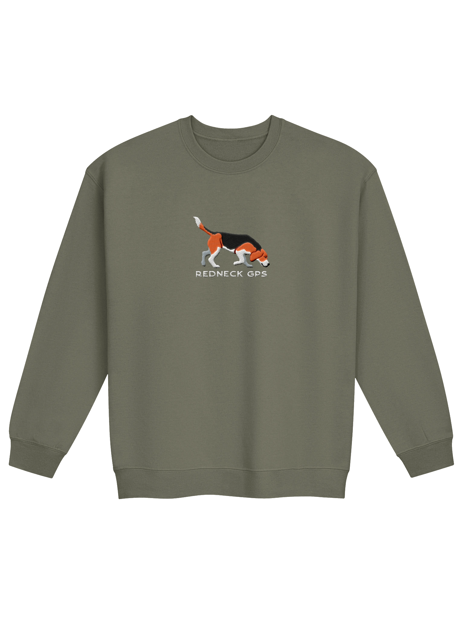 Redneck GPS Sweatshirt (Embroidered) of a Beagle(Tricolor) product image (17)