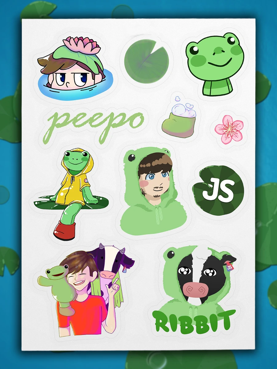 JacobStreams Frog Sticker Sheet product image (4)
