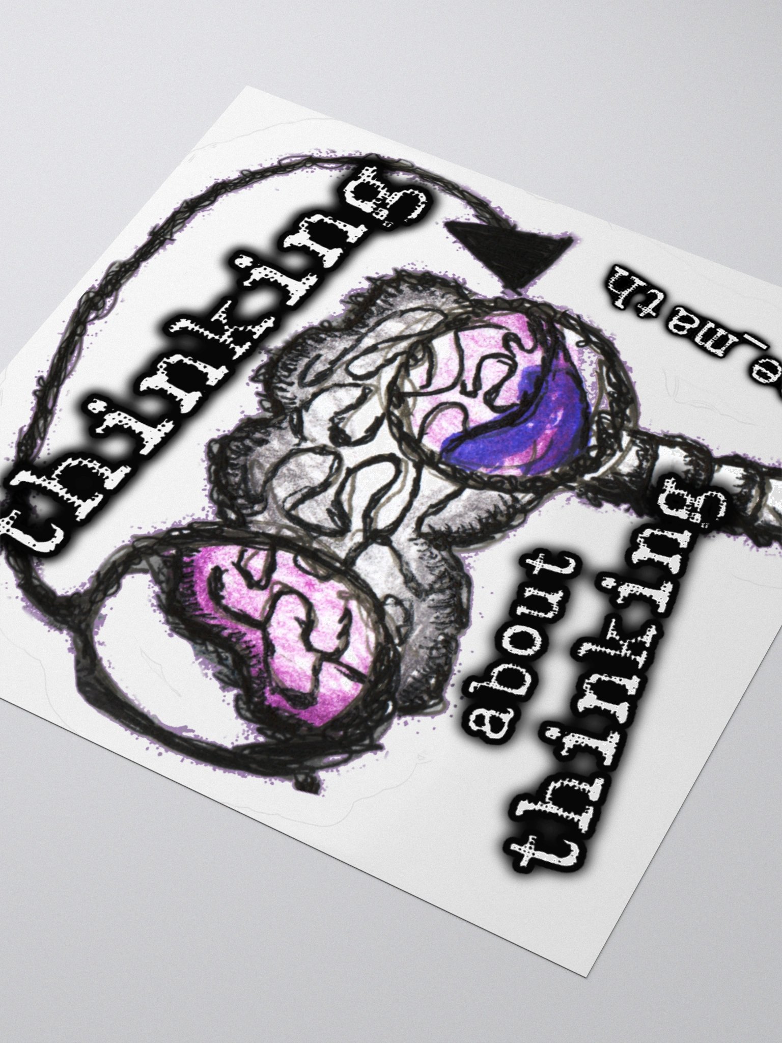 THINKING ABOUT THINKING STICKER product image (9)