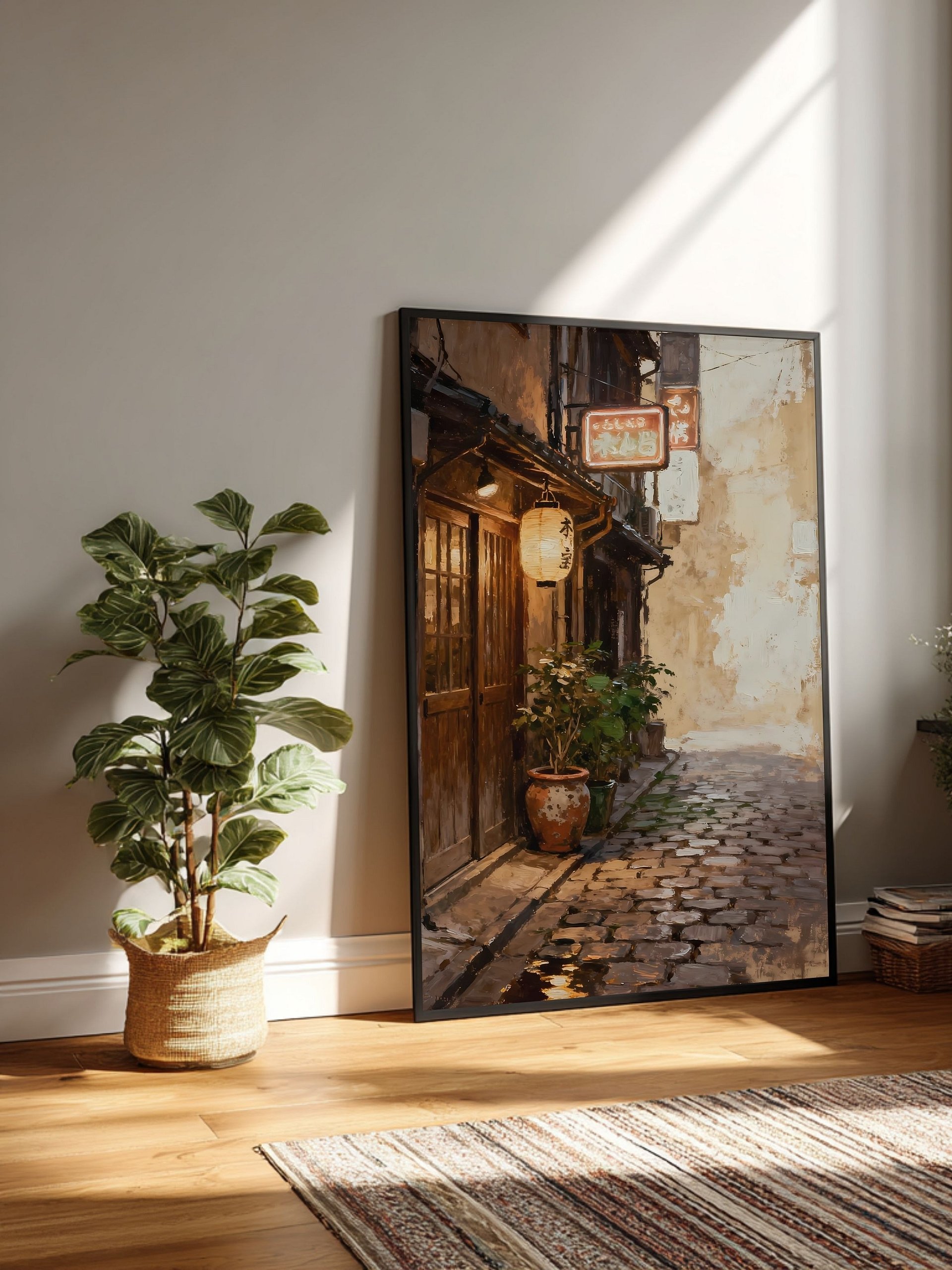 Tokyo Neon Alleyways Wall Art Print – Japanese Izakaya Night Street Scene, Digital Download in 5 High-Quality Sizes + Printable PDF product image (4)