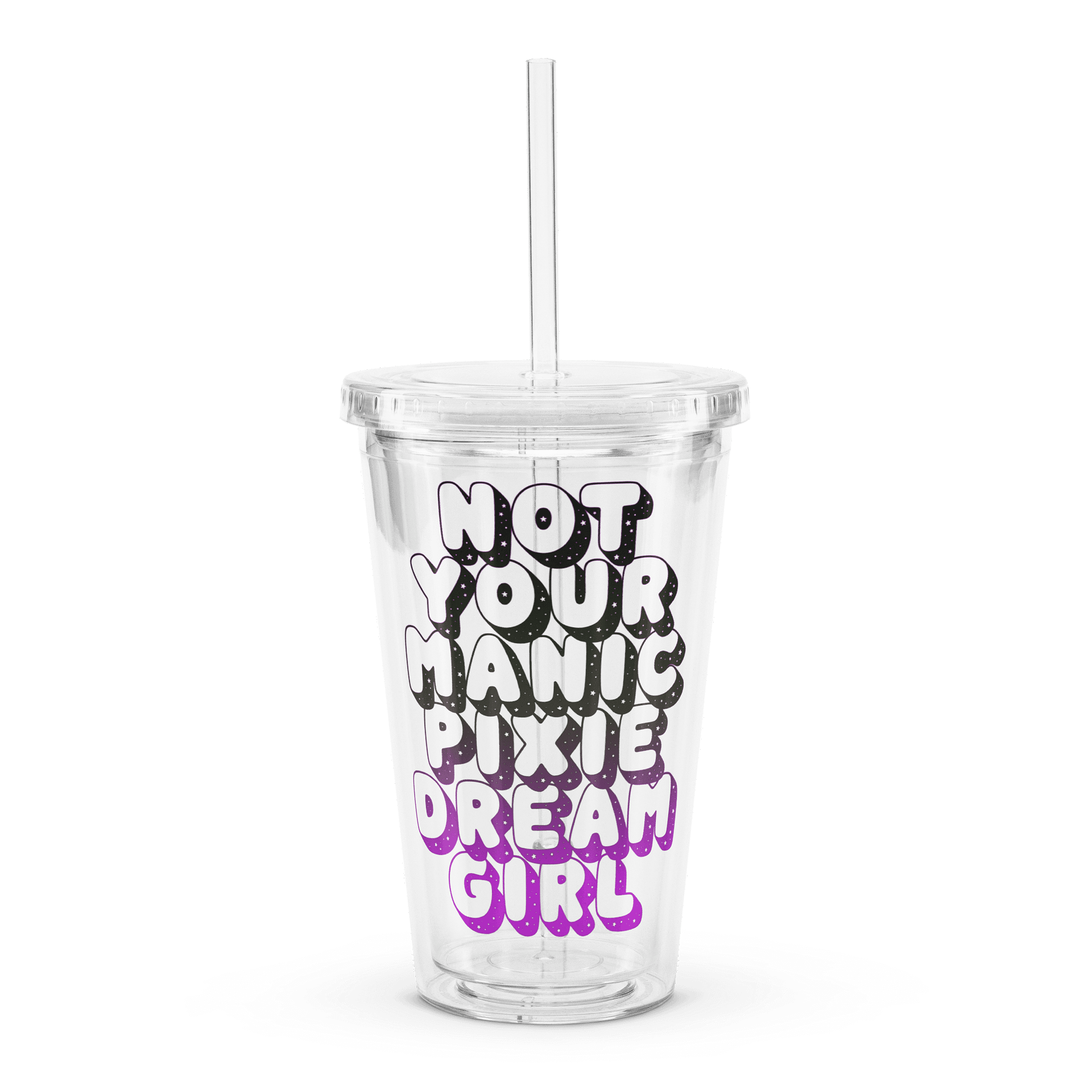 Manic Pixie Dream Girl - Clear Plastic Tumbler product image (1)