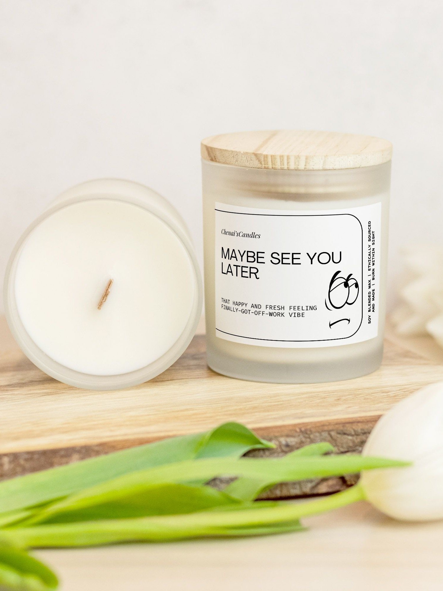 Maybe see you later Frosted Candle product image (1)