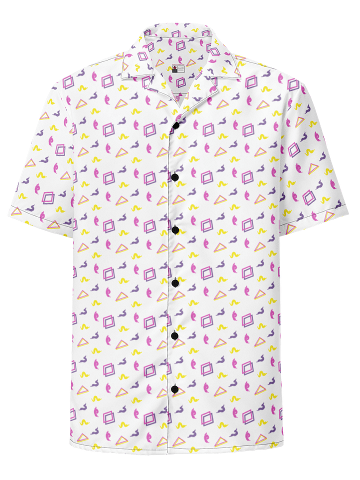 Oh Worm white pattern button down shirt product image (1)