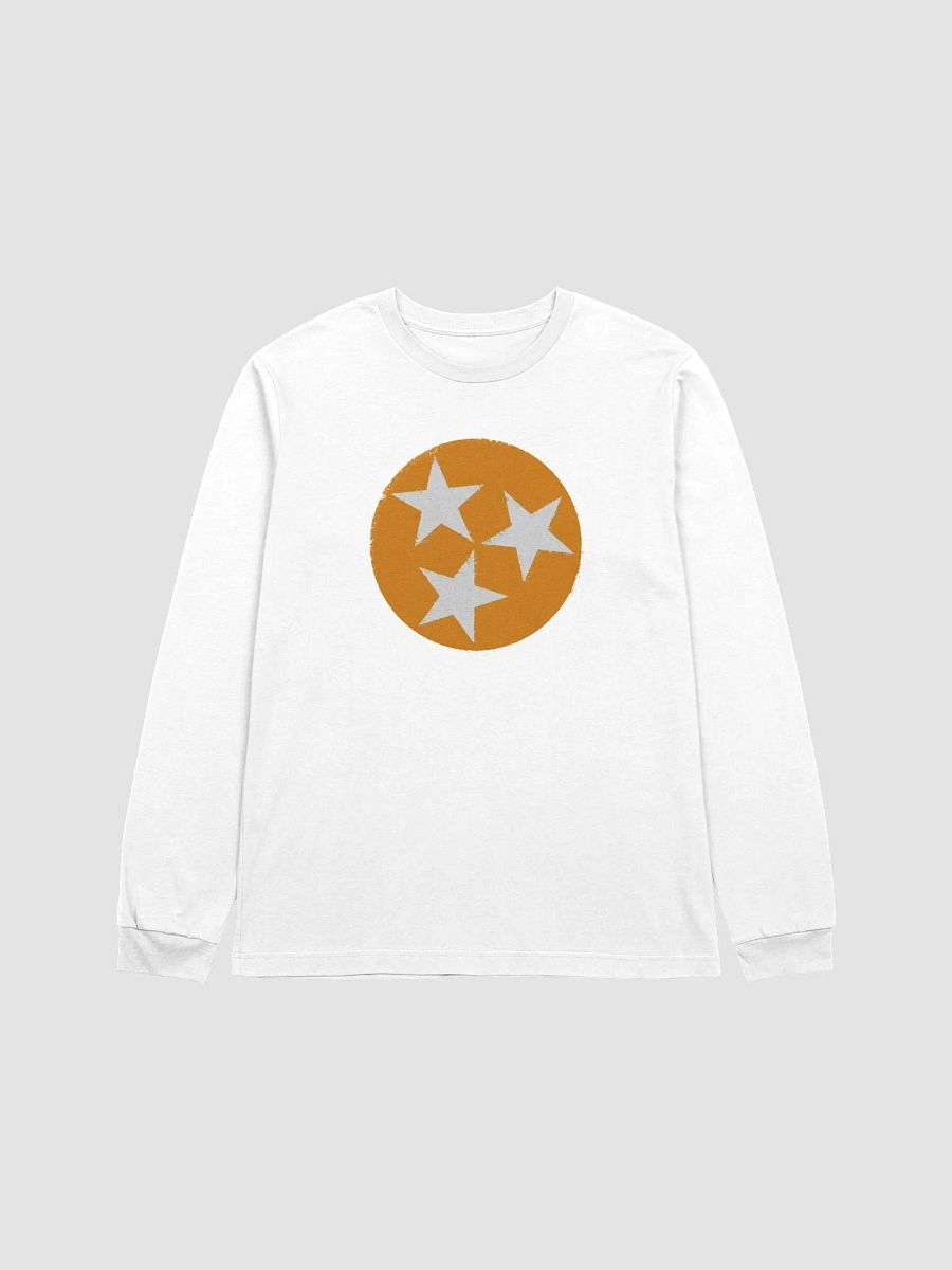 Orange and White Tri Star Long Sleeve Tee product image (1)
