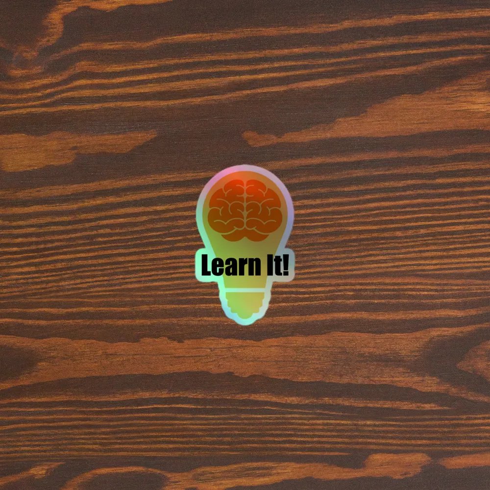 Kiss-Cut Holographic Stickers - Black Letters product image (3)