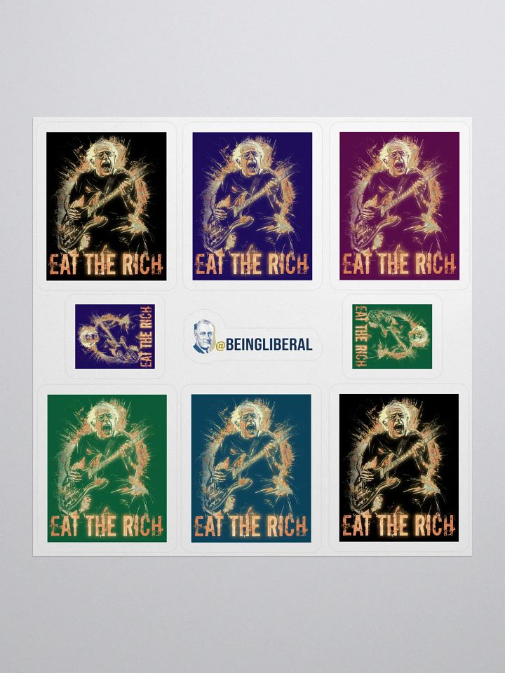 Eat The Rich Bernie Stickers - Being Liberal product image (1)