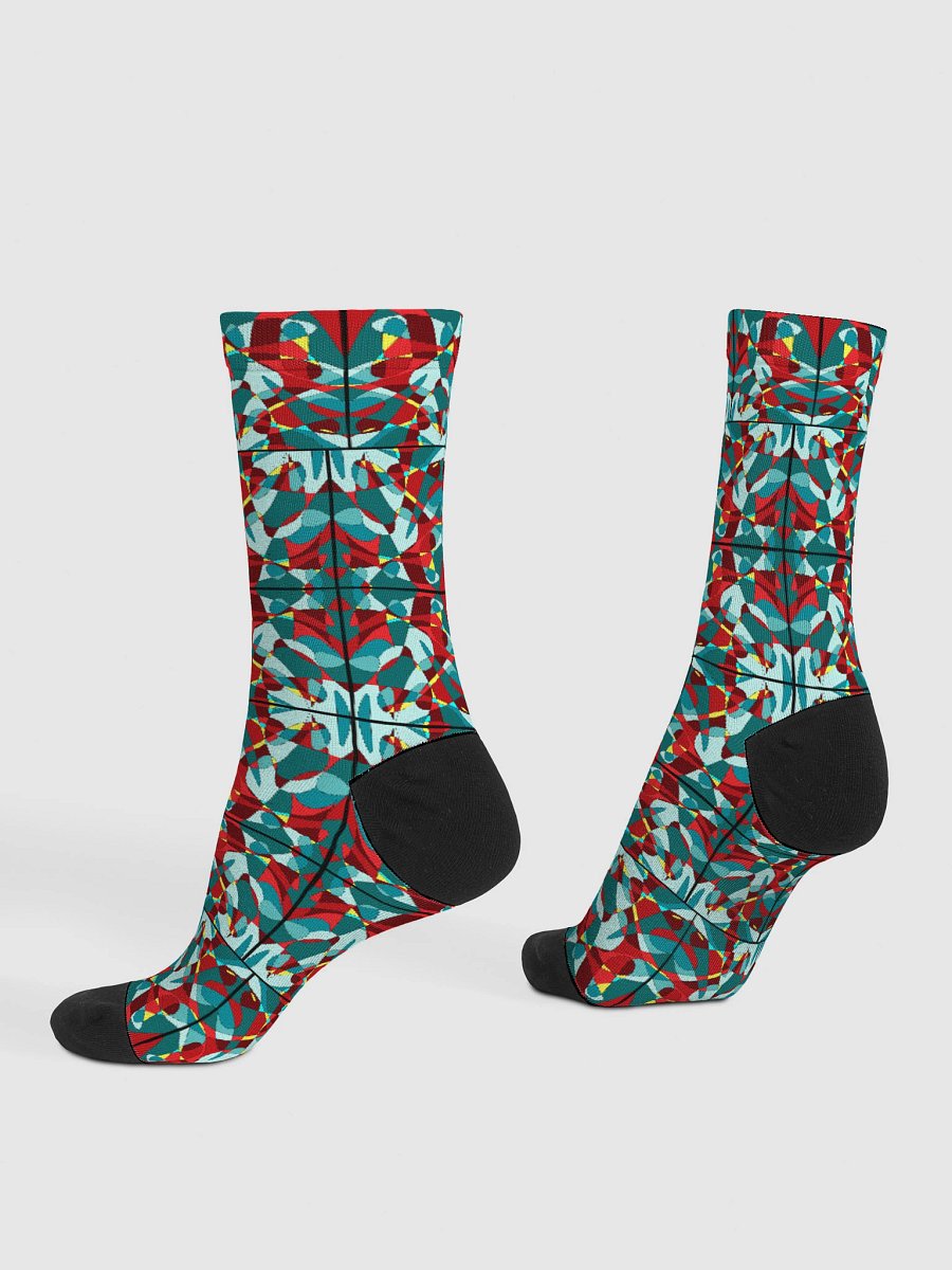 Green Stained Glass – Sustainable Crew Socks product image (4)