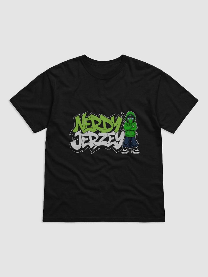 Nerdy Jerzey Graffiti Tee "Green & White Variant" product image (1)