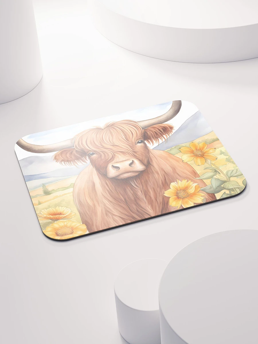 Highland Cow Floral Mouse Pad product image (4)