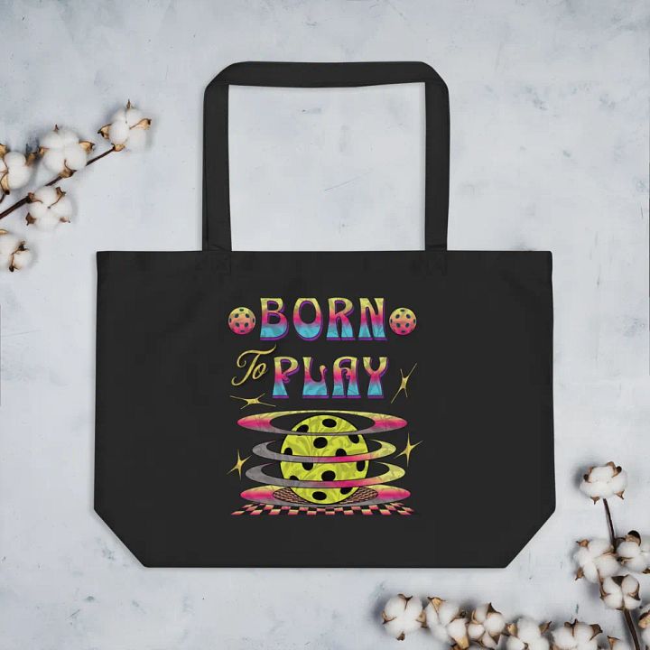 Born To Play Pickleball Sparkling Playtime Tote Bag product image (2)