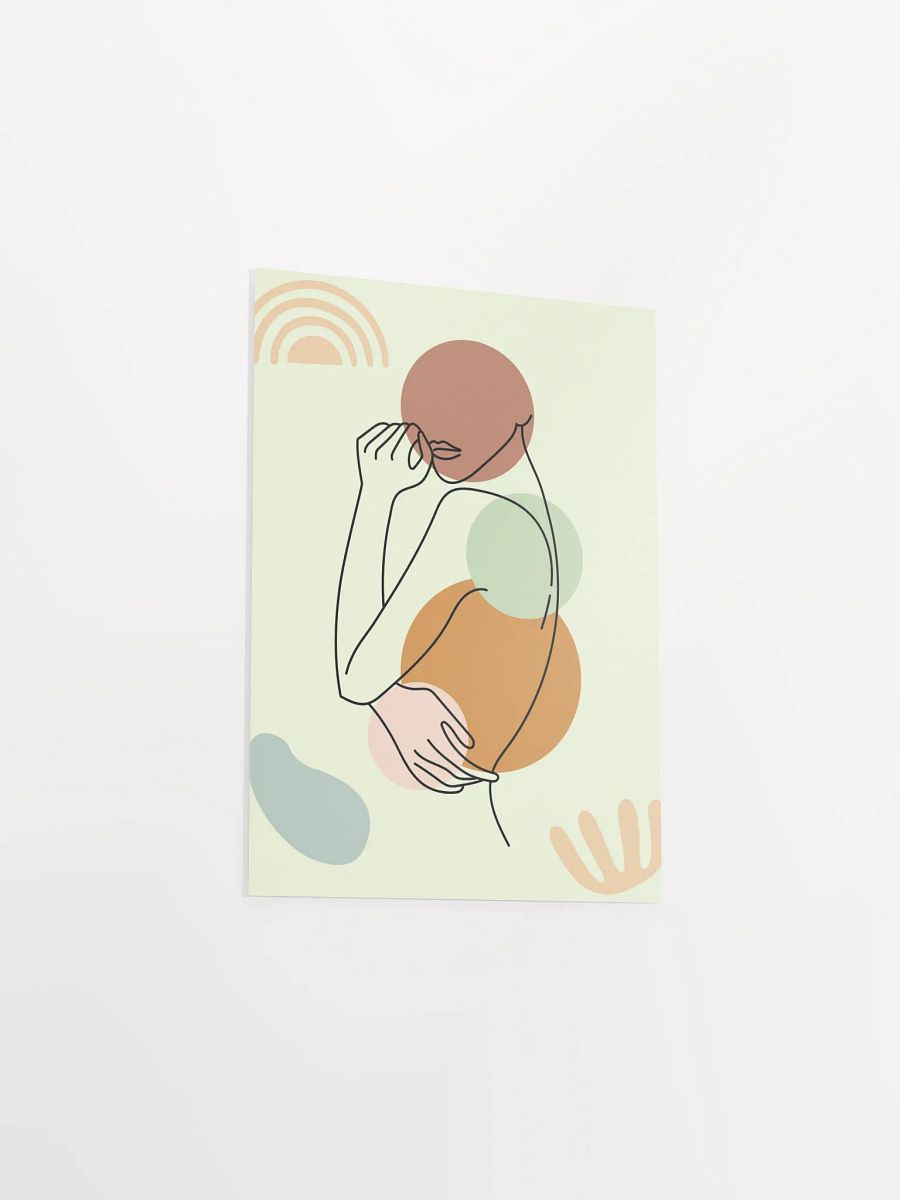 Boho woman — boho poster, boho wall art, boho decor, aesthetic poster, abstract art product image (17)