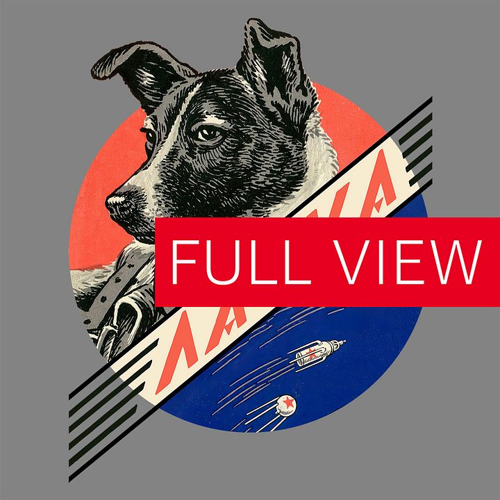 Laika, First space dog, Soviet vintage space — Unisex t-shirt, space t-shirt product image (2)