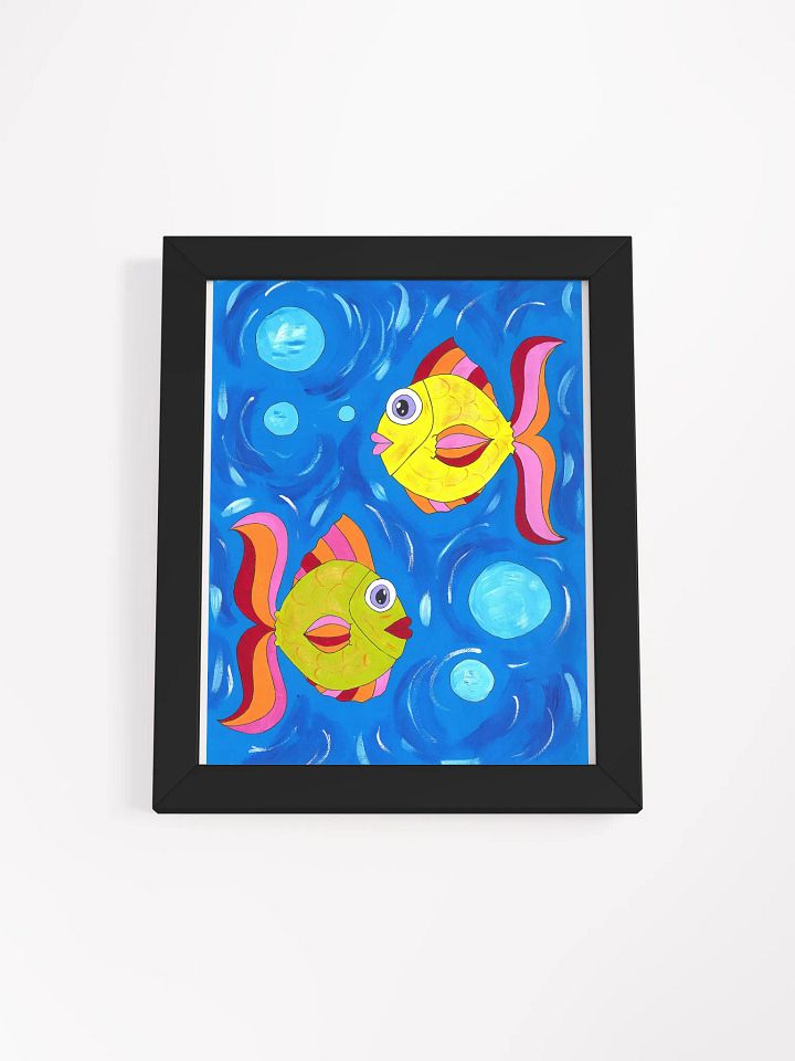 Fish style (art by Dina R.) acrylic painting picture - Enhanced Matte Paper Poster (in) product image (2)
