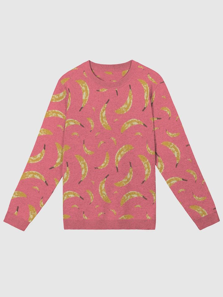Banana Pattern pink classic fit sweater product image (1)