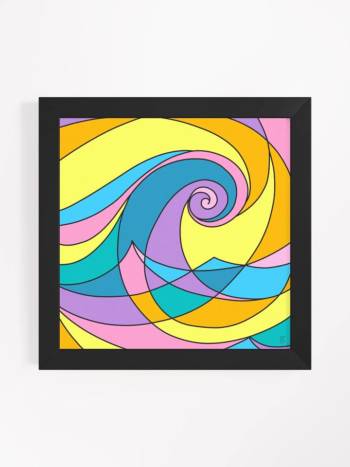 Swirling Spectrum Framed Art Print - Abstract Square No. 4 product image (3)