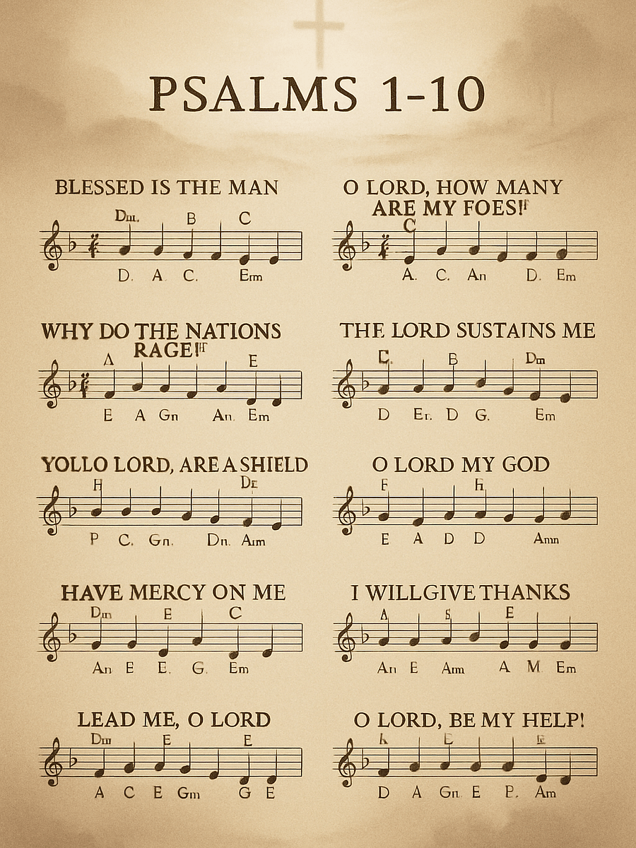 Chord sheet Psalms 1-10 remake product image (1)